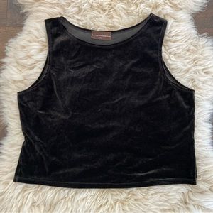 Eleven Stitch Design Brown Stretch Velvet Tank Top Sz XL